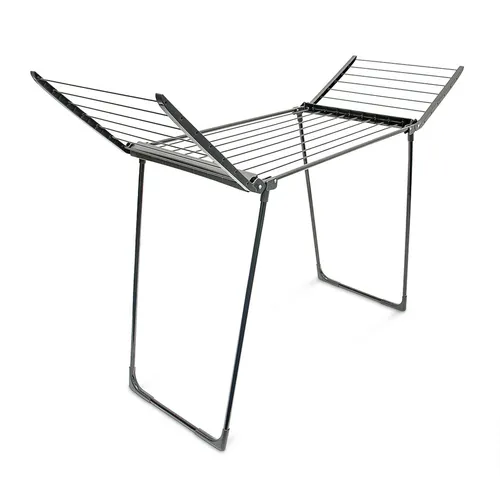 Klappbarer Wäschetrockner - Wetterfester Standtrockner - Wäscheständer aus robustem Eisen, ideal für drinnen und draußen, mit 169 cm Breite für viel Platz und 1 Jahr Herstellergarantie.