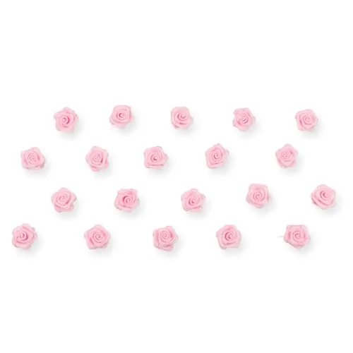 Creativery Satinrosen 10mm 20 Stück - Farbauswahl in 10/15/20/30/60mm - farbecht & waschbar - Kleine Stoffrosen zum Aufnähen - Satin Röschen zum Basteln Nähen Kleben Dekorieren - Rose