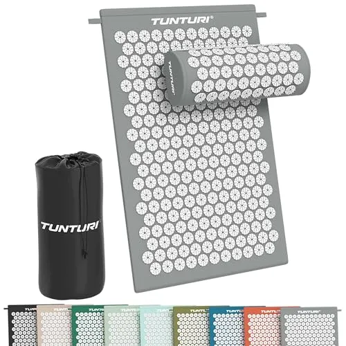 Tunturi Akupressurmatte und Kissen, grau