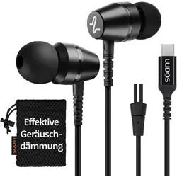 USB-C In-Ear Kopfhörer mit Mikrofon – Klarer Klang & Hoher Tragekomfort für Alltag & Arbeit - Schwarz - Die USB-C In-Ear Kopfhörer überzeugen mit klarer Klangwiedergabe und hohem Tragekomfort. Ideal für Arbeit und Freizeit, bieten sie eine stabile Verbindung ohne Akkuprobleme und sind mit vielen Geräten kompatibel.
