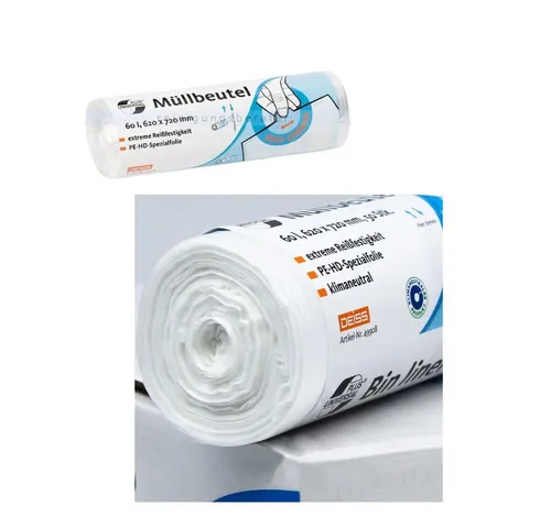 Deiss Haushaltshobel Deiss UNIVERSAL PLUS Müllbeutel aus HDPE 60 l Mülltüten Abfallbeutel