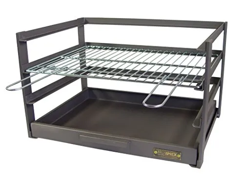 IMEX EL ZORRO 71472.0, Grillschublade mit verzinktem Grillrost, 57 x 41 x 35 cm, Schwarz