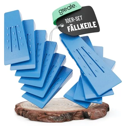 greate Kunststoff Fällkeil Forst Set 10-teilig - Schlagfest, frostbeständig & rutschfest - 2x 20 cm + 3x 15 cm Fällkeile Kunststoff - Forst Zubehör Wald - Forstkeil, Fällkeile Set, Forstwerkzeug
