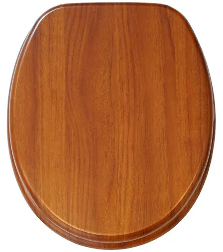 Sanilo WC Sitz mit Absenkautomatik - Mahagoni Toilettendeckel - WC-Sitze ✓ Hochwertiger, bruchfester Holzdeckel mit sanfter Absenkautomatik für leisen Gebrauch und einfachen Montage.