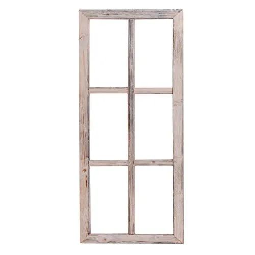 UNUS Deko Fenster aus Holz, Fensterrahmen im Vintage Design, Bilderrahmen rechteckig 76 x 32 x 2 cm