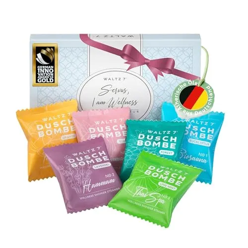 WALTZ 7 Duschwellness-Probierset mit 6 Duschbomben
