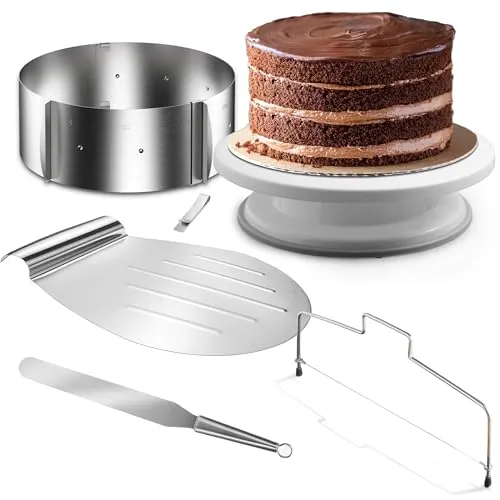 4smile Torten-Zubehör-Set 5 Teile in silber von 4smile