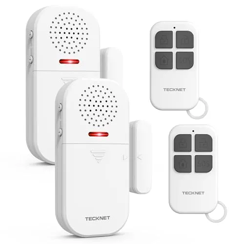 TECKNET 130dB Tür- und Fensteralarm mit Fernbedienung – Drahtlose Alarmanlage für Zuhause