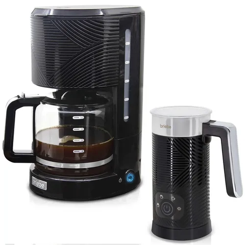 Elegance Set Filterkaffeemaschine für 10 Tassen mit Milchaufschäumer