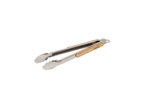 Monolith Grillzange aus Edelstahl mit Bambusgriff 45 cm - Grill-Werkzeuge, hochwertige Edelstahlzange mit ergonomischem Bambusgriff für komfortables Grillen und perfekte Kontrolle.