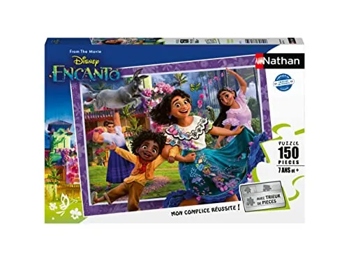 Nathan Kinderpuzzle, 150 Teile, Willkommen bei Encanto, für Kinder ab 7 Jahren, hochwertiges Puzzle, Dicker und Stabiler Karton, Disney 86175
