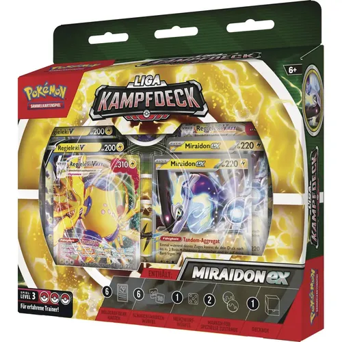 Pokémon-Sammelkartenspiel: Liga-Kampfdeck Miraidon-ex - Sofort spielbares 60-Karten-Deck mit Miraidon-ex und Regieleki-VMAX für spannende Matches!