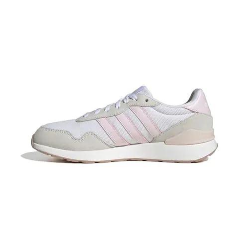 adidas Damen Run 60s 4.0 Shoes - Cloud White/Clear Pink/Wonder Quartz - Damen-Sneaker mit regulärer Passform, Obermaterial aus Textil und Leder für optimalen Komfort und stilvolles Design.