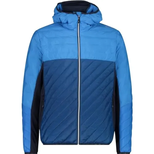 CMP MAN Jacket Hybrid FIX Hood river (L565) 48 - Herren Isolationsjacke für Skitouren, wasserabweisend und nachhaltig mit Primaloft Black Thermoplume-Wattierung für optimale Wärme und Komprimierbarkeit.