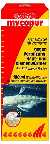 sera mycopur 100 ml - Arzneimittel für Fische gegen Verpilzungen (Mykosen), Medizin fürs Aquarium