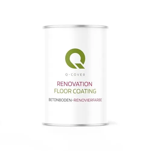 Produktbild Q-COVER Bodenfarbe Renovierfarbe | Grasgrün RAL 6010 | Satin 1L | Abriebfest für Keller, Beton