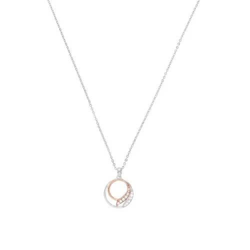 Amor Kette mit Anhänger 925 Sterling Silber - Damenkette aus 925 Sterling Silber mit funkelndem Zirkonia-Anhänger, 45 cm lang, ideal als Geschenk für besondere Anlässe, kommt in einer eleganten Schmuck Geschenk Box.