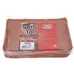 Meyco Soft-Ton 1.5 kg Modelliermasse für kreative Projekte Terrakotta - Orange