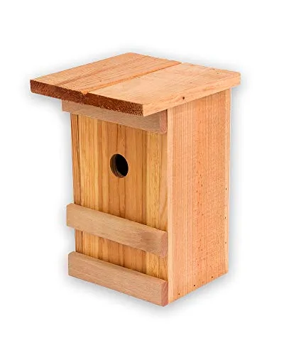 BigDean Nistkasten Meisen Meisennistkasten Nistkästen Vogelhaus Vogelhäußchen Massivholz Vogelhaus 25,5 x 16 x 17 cm Einflugloch 28mm