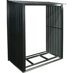 Anbau-Holzunterstand für Gerätehäuser 153 x 81 x 159/170 cm