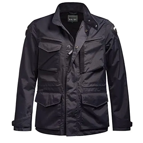 Blazer Jacke Ethan L blau - Stilvolle Motorradjacke in Blau, ideal für Herren, kombiniert Sicherheit mit modernem Design und bietet optimalen Tragekomfort.