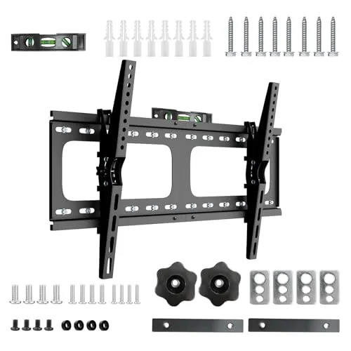 UNHO TV Wandhalterung Neigbar Fernseher Halterung für 26-75 Zoll LED LCD OLED Plasma Fernseher oder Monitor bis zu 45kg Max.VESA 700 x 400mm