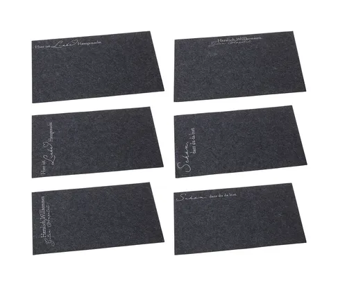 Stück Tischset Filz Spruch Anthrazit Platzset 45 x 30 cm Platzmatte Unterlage 6