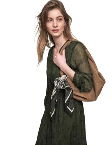 Street One Studio Damen Midi-Kleid aus Chiffon mit Print