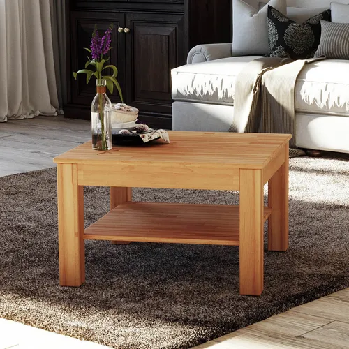 Krok Wood Couchtisch Bonn aus Massivholz in Buche in weiß von Krok Wood