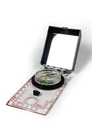 Multifunktions Kompass Peak mit Kartenmaßstab Lineal Spiegel Lupe 360° 95g