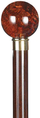 Eleganter Gehstock mit Kugelknauf aus Bernstein von Stockshop