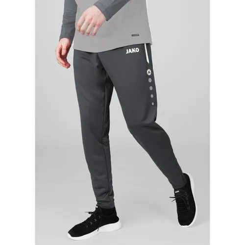 JAKO Herren Allround Trainingshose Lang, Anthra Light, 4XL EU - Bequeme Polyester-Terry Trainingshose mit Reißverschlusstaschen und elastischem Bund, perfekt für Sport und Freizeit.