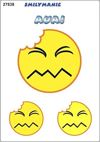 carstyling XXL Aufkleber Smily Aua! 150 x 105 mm