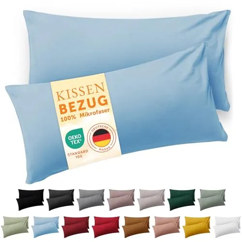 Blumtal Kissenbezug 40 x 80, 2 Stück in blau von Blumtal