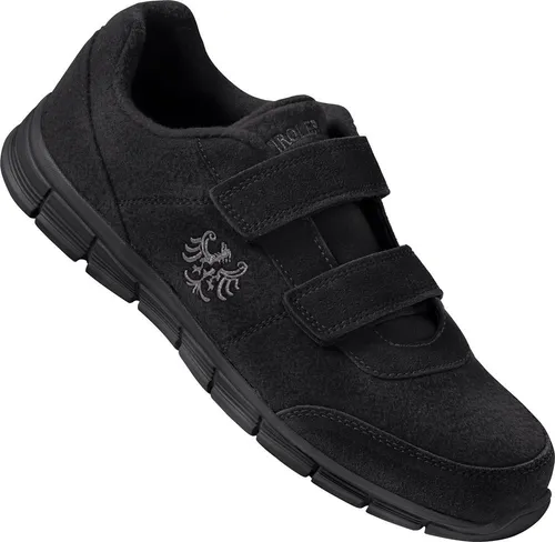 Tiroler Loden Sneaker – Ultraleicht & Bequem mit Klettverschlüssen in Schwarz (Gr. 42) - Moderne Sneaker aus Schurwolle und Leder, ideal für Gastronomie und Pflege. Ultraleicht und bequem, mit praktischen Klettverschlüssen für einfaches An- und Ausziehen.