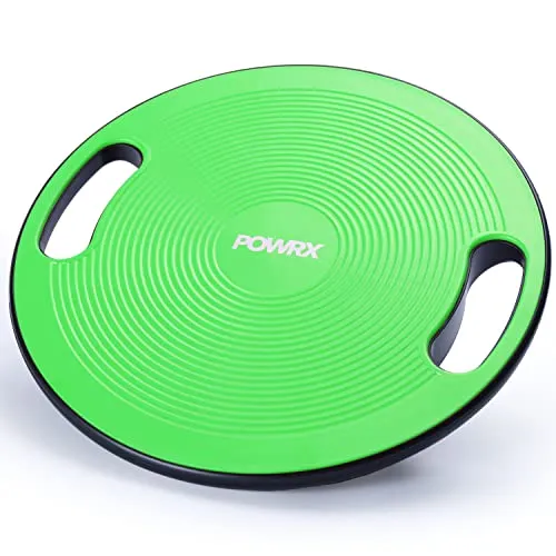 POWRX Balance Board Ø 40cm für Erwachsene und Kinder - Balanceboard für propriozeptives Training und Fitness, max. Belastbarkeit 200 kg, ideal für Physiotherapie und Verbesserung der Balance.