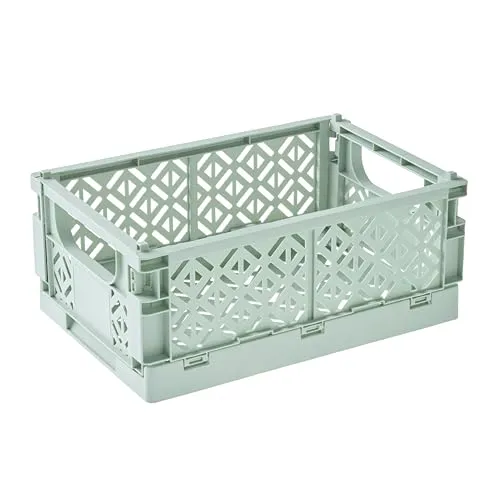 keeeper fritzi Faltbare Dekobox, 9,63 l, Zusammenklappbare Box, Kompakt und platzsparend, Grün (Nordic Green)
