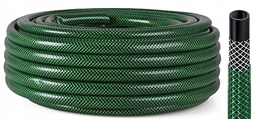 Bradas WFS3/450 Standard Gewebe Wasserschlauch 50 m - Hochwertiger 3/4 Zoll Gartenschlauch aus strapazierfähigem PVC-Kreuzgewebe, ideal für Gärten und Bewässerung, mit einem Betriebsdruck von 8 bar.