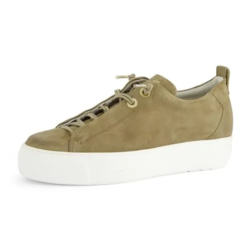 Paul Green Damen Low-Top Sneaker Mittelbraun - Damen-Sneaker mit flacher Plateausohle aus leichtem EVA, ideal für Alltag und Freizeit. Hochwertiges Leder sorgt für Komfort und Stil.