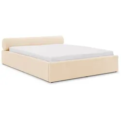 S-STYLE Polsterbett Josy in Beige, 171 cm Breite - Elegantes Polsterbett Josy von S-STYLE in Beige. Mit praktischem Stauraum und einem komfortablen Kopfteil zum Entspannen. Ideal für modernes Wohnen und hochwertigen Schlafkomfort. Jetzt entdecken!