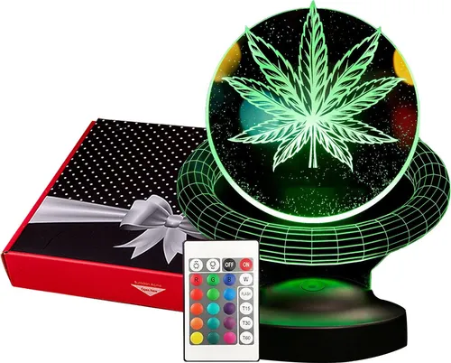 Geschenkelampe LED Nachttischlampe 3D Nachtlicht - Stylisches Nachtlicht mit Farbwechsel für jeden Raum. Ideal als Geschenk für Freunde und Familie, perfekt verpackt in einer edlen Geschenkbox. Flexibel einsetzbar und batteriebetrieben für einfache Handhabung.
