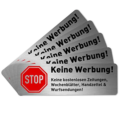 Keine Werbung Aufkleber für Briefkasten