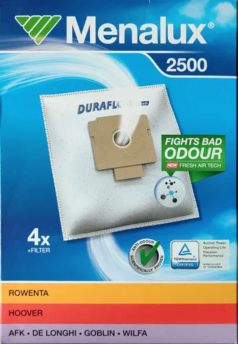 Menalux 2500 Staubsaugerbeutel ( 4 Beutel + 1 Filter  ) frei Haus per Post