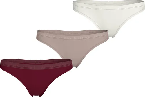 Tommy Hilfiger Underwear Slip 3P THONG (EXT SIZES) (Packung, 3-St., 3er) mit Logobund