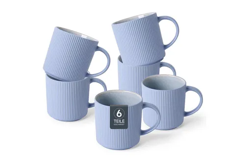 Otto Home Kaffeebecher Ylvii, 6er Set, reactive blau, 460ml in blau von OTTO home