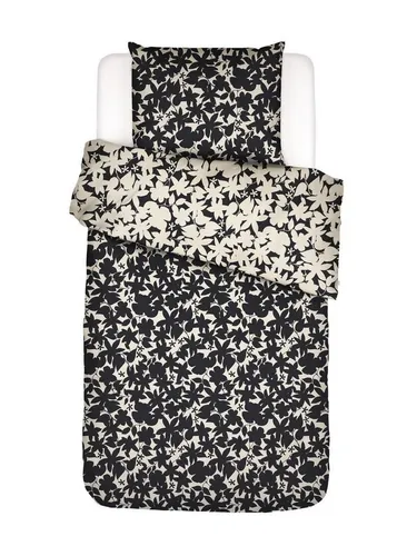 Essenza Bettwäsche Imara anthracite 155x220 cm + 80x80 cm in grau von Essenza