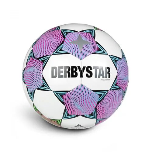 Derbystar Fussball Brillant TT v23 Weiss Pink Gruen 5