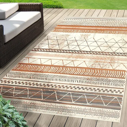 Karat Outdoorteppich „Rebel“ 80x150 cm in Braun von Floordirekt