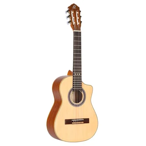 Ortega Guitars Requinto Konzert Gitarre – Deep Body – Requinto Series – Fichte, Sapele, Natur (RQ25)