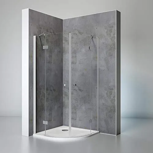 Schulte Runddusche Youngline 80x80 cm - Runddusche mit 5 mm Sicherheitsglas, ideal für Duschwannen mit Radius 550 mm. Perfekt für platzsparende Badezimmerlösungen.